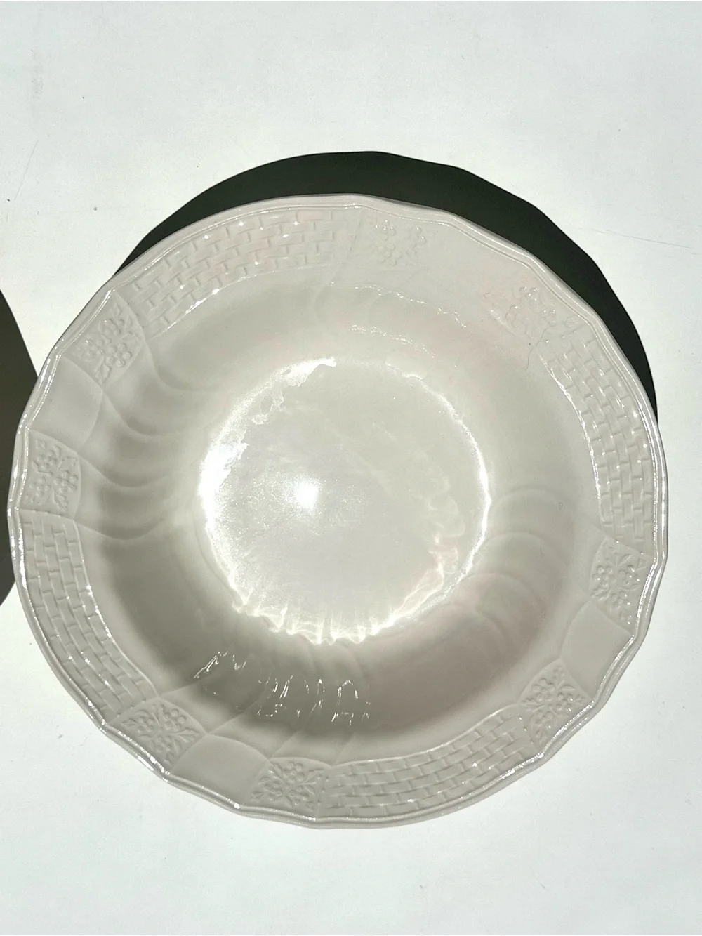 MIKASA Renaissance White Porcelain 10” Round Serving Bowl - Elegant Home Dining